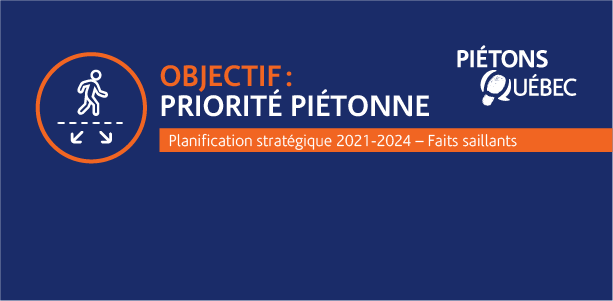 Objectif: Priorité piétonne | Planification stratégique 2021-2024 : Faits saillants