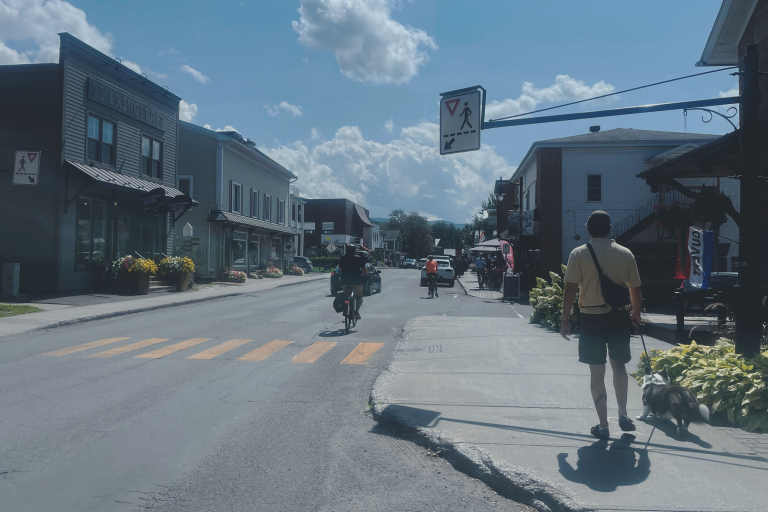 Mobilité active dans un village du Québec